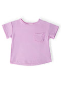 Bright Lilac Ruffle Pocket Tee