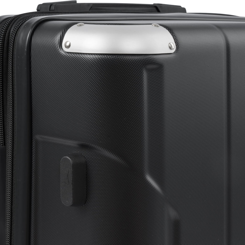 Hardshell Luggage Spinner Suitcase with TSA Lock Lightweight 20'' (Single Luggage) Black + ABS + 20 Inch Carry On