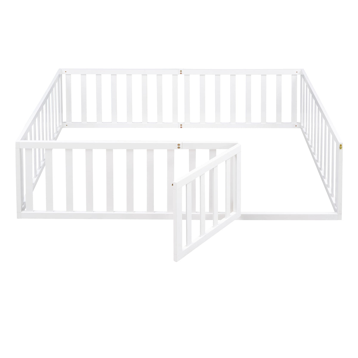 Full Size Wood Daybed Frame with Fence White(OLD SKU:WF289662AAK)