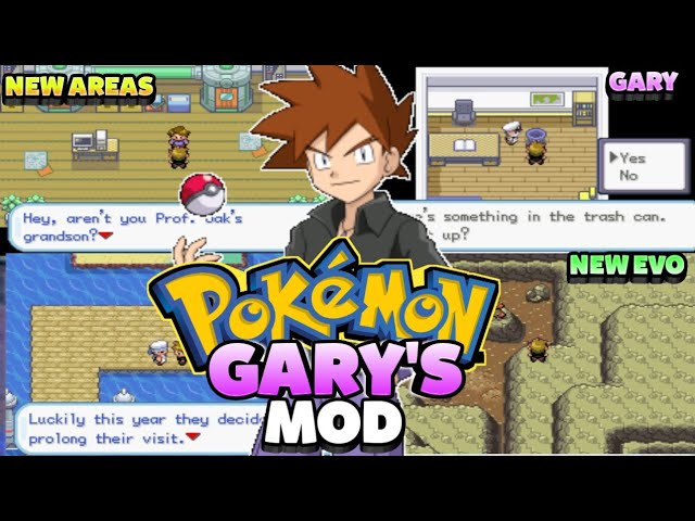Pokemon Gary's Mod GBA ROM Hack Video Game Boy Advance