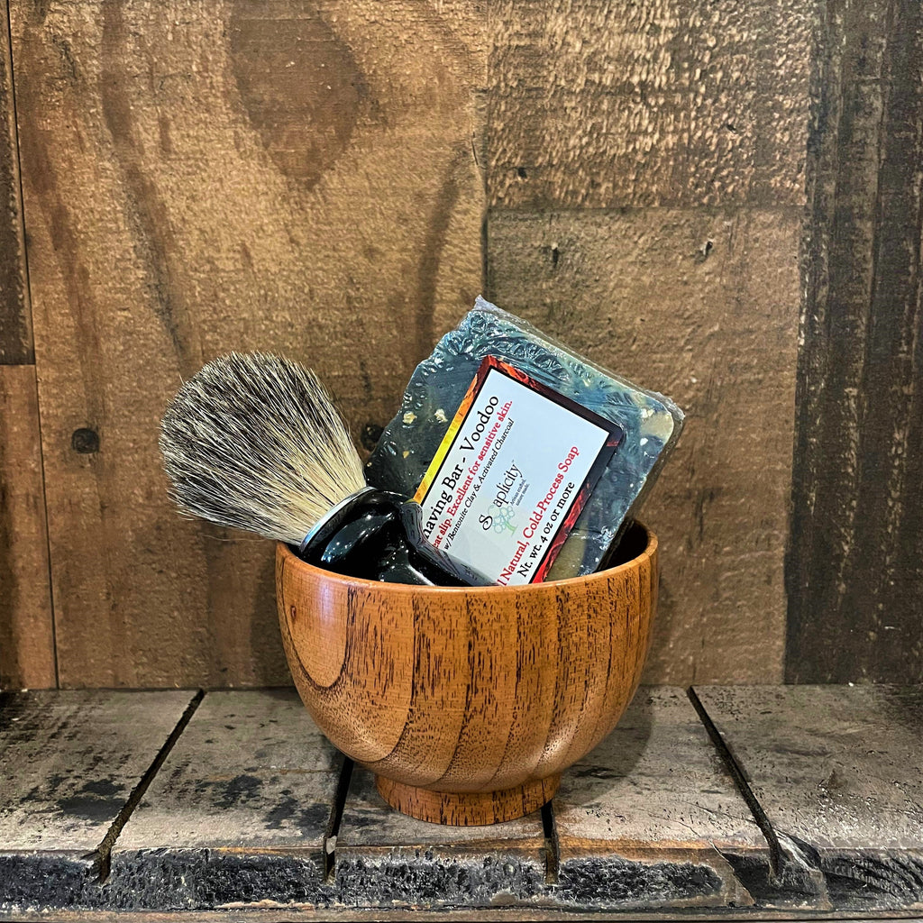 Men's Shaving Sets in Black/Datewood