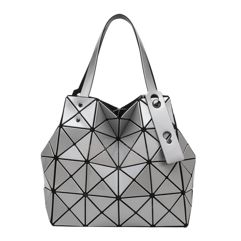 Women's Diamond Box Geometric Portable Trendy Triangle Shoulder Bags