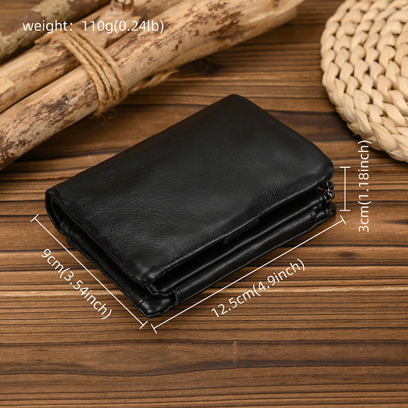 Men's Business Simplicity Short Multiple Slots Leather Men's Wallets