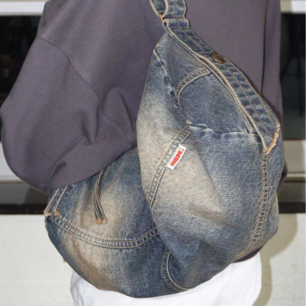 Women's Nier Distressed Jean Washed Cloth Sweet Cool Crossbody Bags