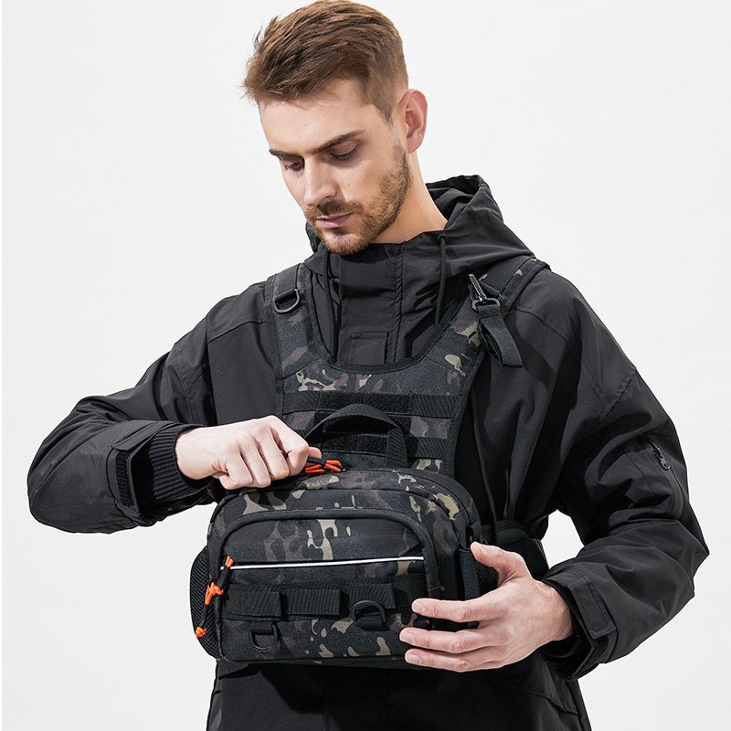 Men's Multifunctional Lure Large Capacity Camouflage Vest Bags