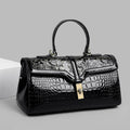 Women's Large Capacity Crocodile Pattern Fashion Retro Crossbody Bags