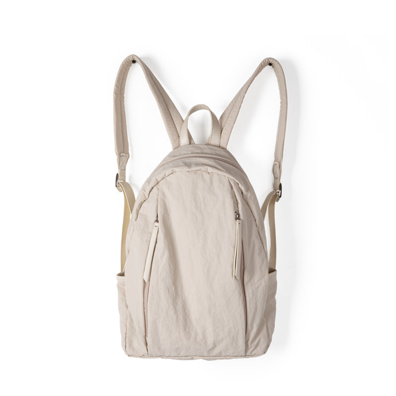Nylon large capacity backpack female, campus lightweight travel student bag lightweight