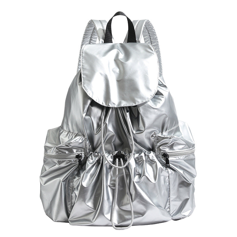 Korean Fashion Pleated Personality Large Capacity Backpacks
