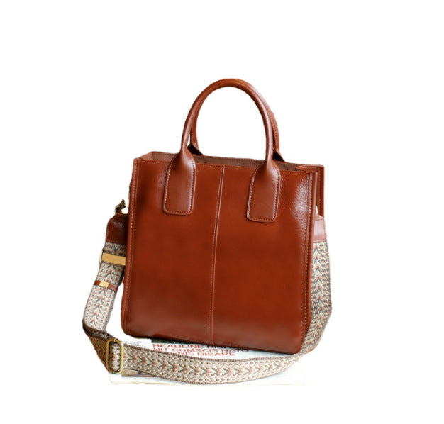 Women's Vintage Vegetable Tanned Cowhide Large Capacity Handbags