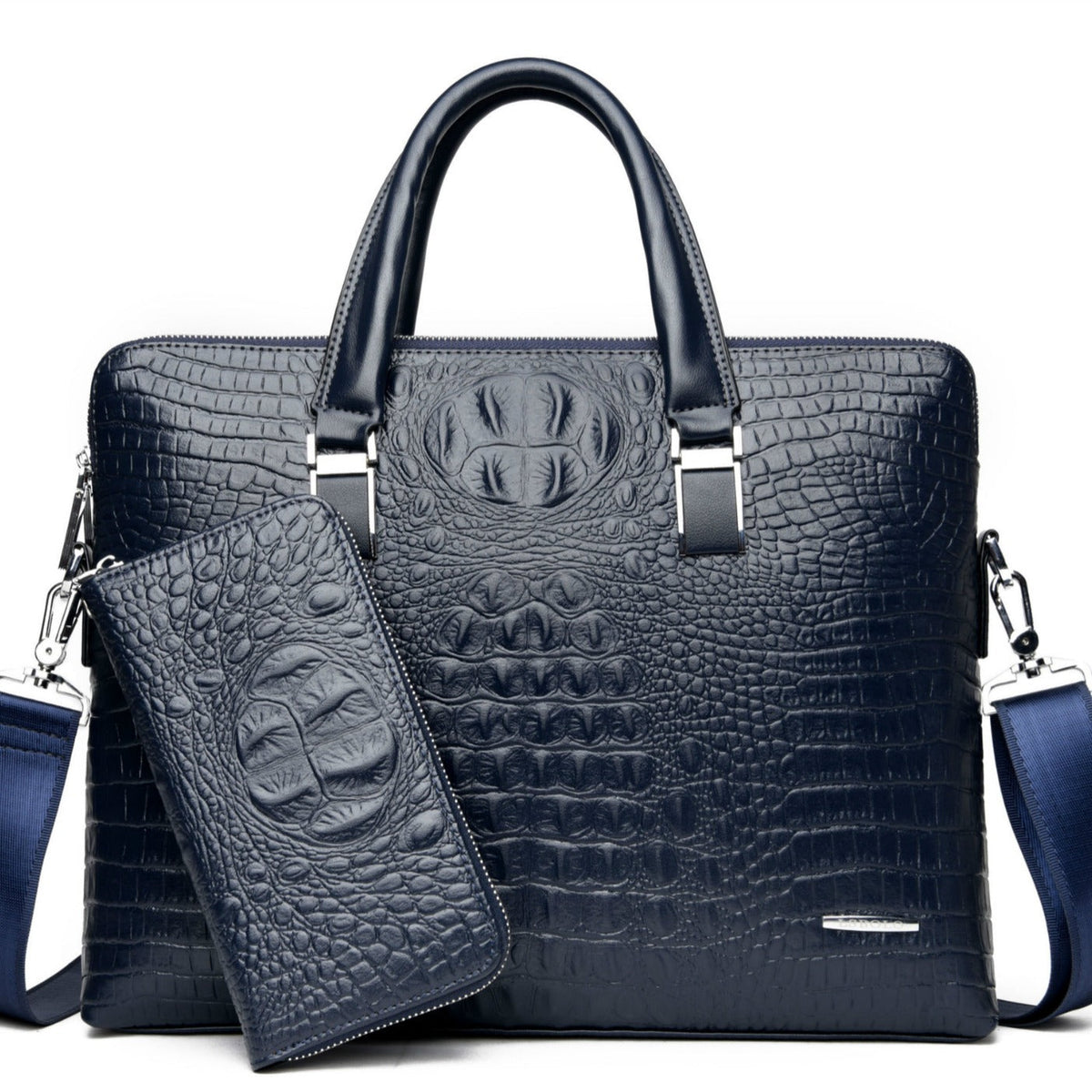 Men's Fashion Alligator Print Document Computer Gift Men's Handbags