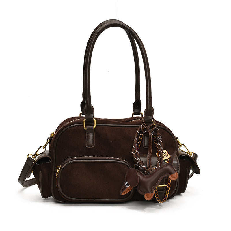 Advanced Frosted Boston Retro Minority Simple Crossbody Bags