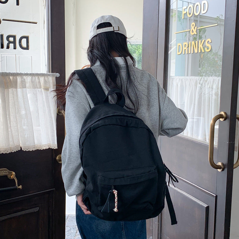Leather Wash Canvas Simple Fashion Retro Backpacks