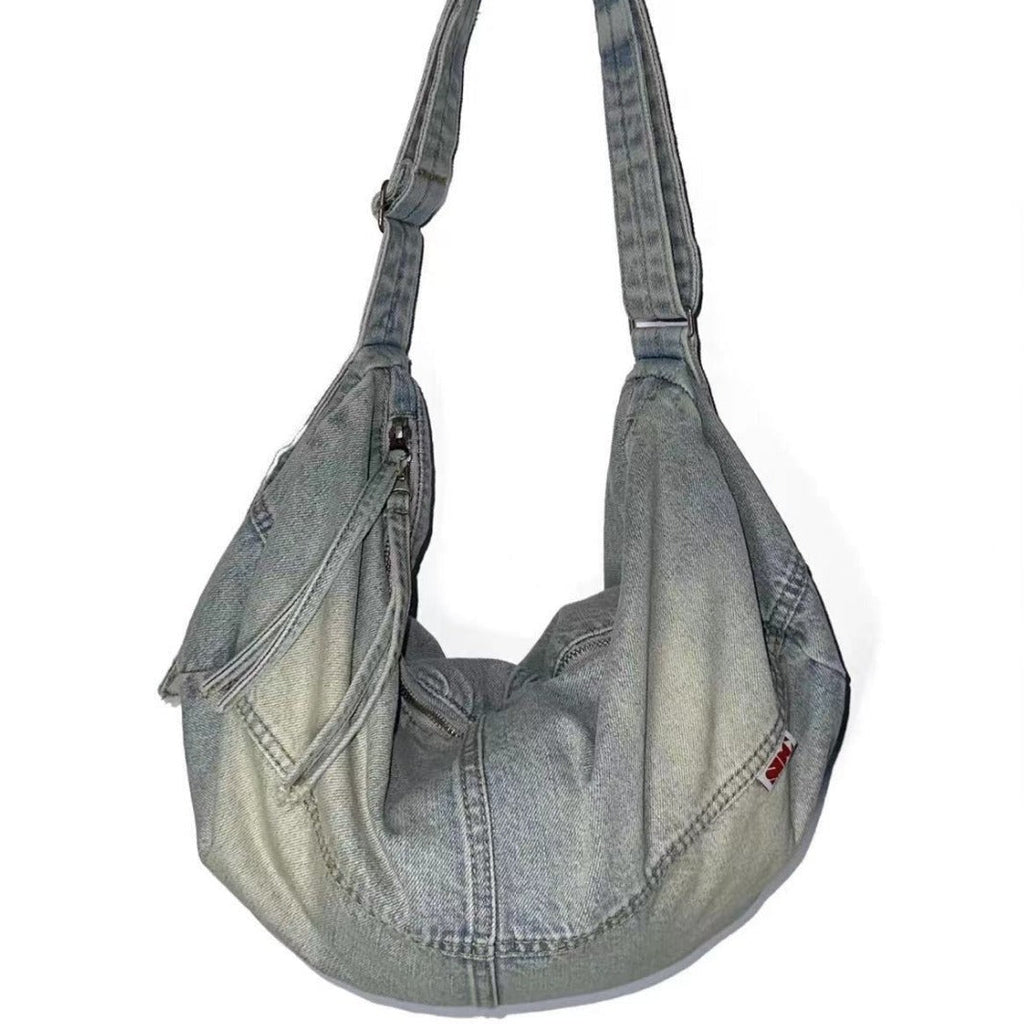 Women's Nier Distressed Jean Washed Cloth Sweet Cool Crossbody Bags