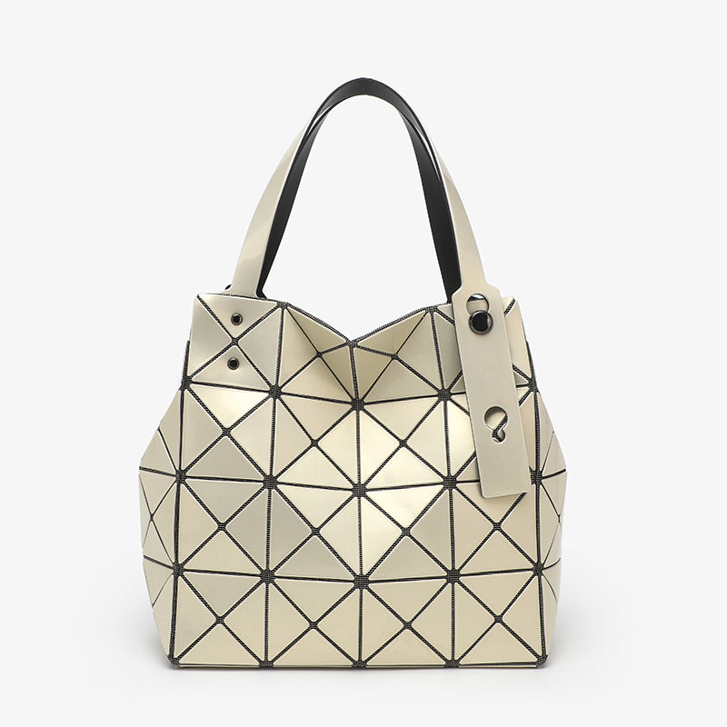 Women's Diamond Box Geometric Portable Trendy Triangle Shoulder Bags