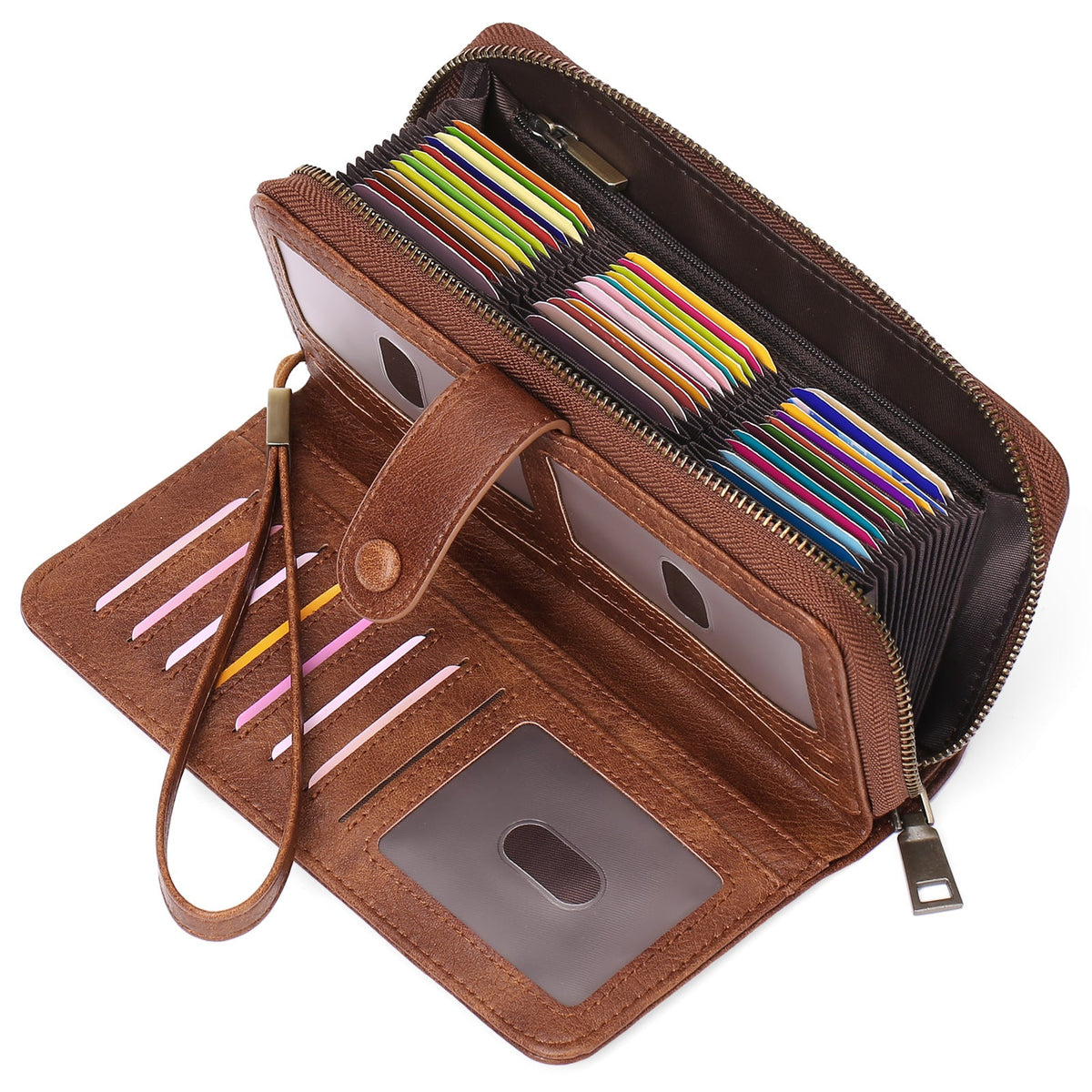 Women's Expanding Long Passport Multiple Slots Position Ladies Wallets