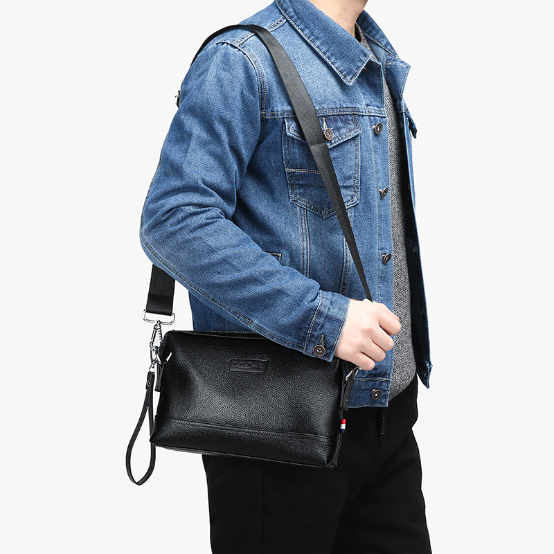 Men's Clutch Genuine Leather Hand Grab Soft Men's Handbags