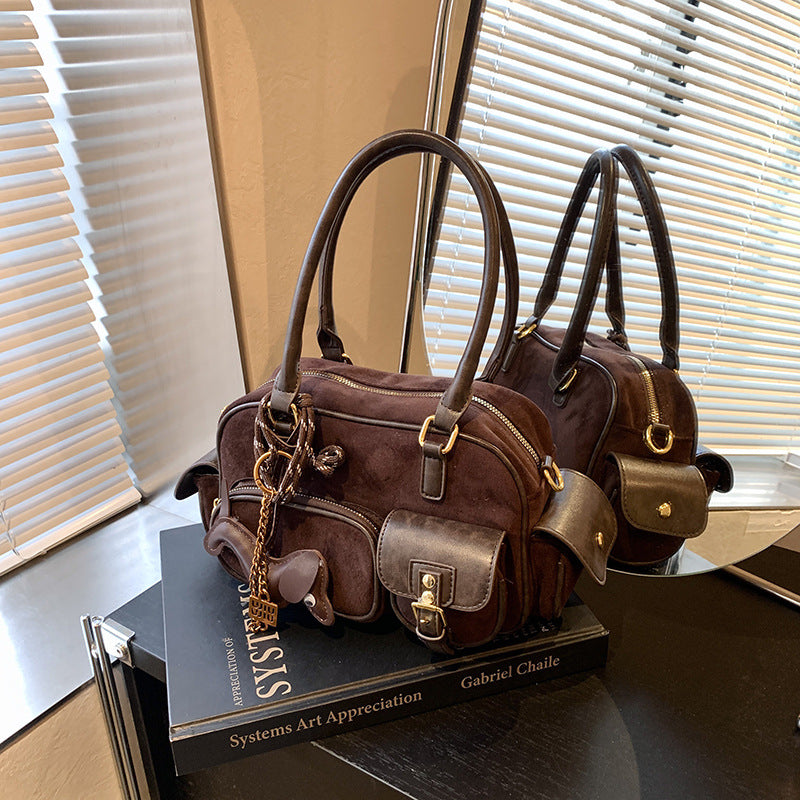 Advanced Frosted Boston Retro Minority Simple Crossbody Bags