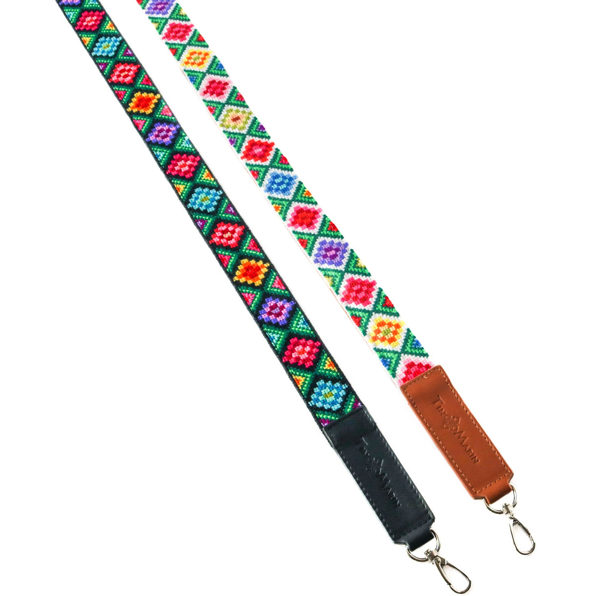 Mai Woven Bag Strap - Multi with Leather