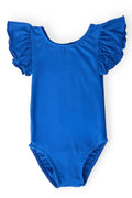 Royal Blue S/S Flutter Sleeve Leotard
