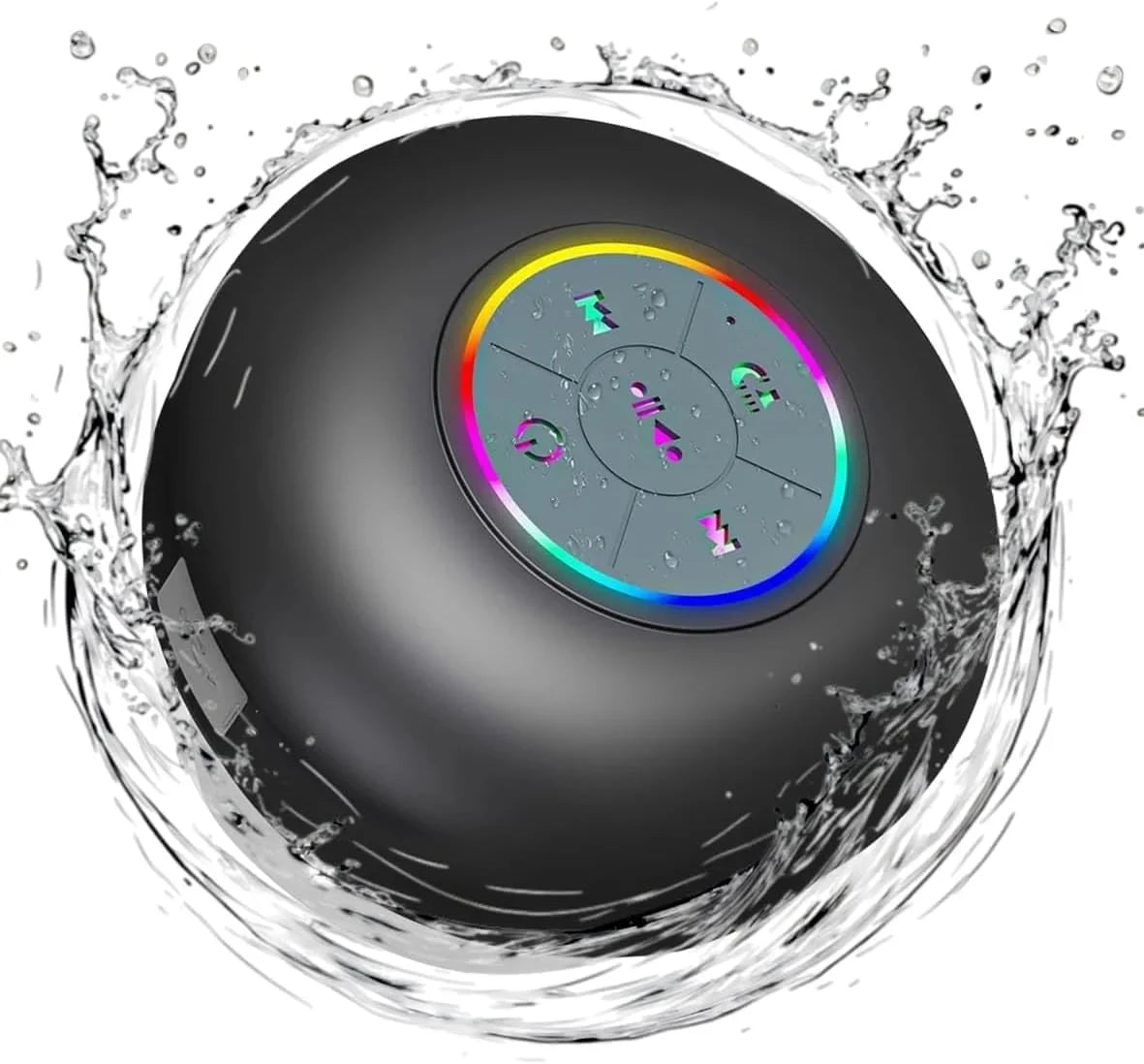 Bluetooth Shower Speaker Portable Wireless Mini Speaker with Mic Suction Cup IPX4 Water Resistant for Travel Pool River Floating