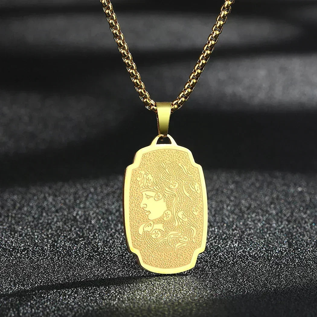 Mens Ancient Greek God Spartan Warrior Pendant Gladiator Necklace Women Mythology Spartan Helmet Charm Neck Chain Amulet Jewelry