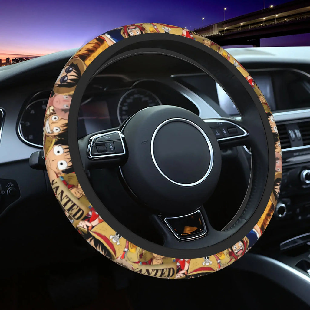 One Piece Luffy Anime Steering Wheel Cover | Car Accessory