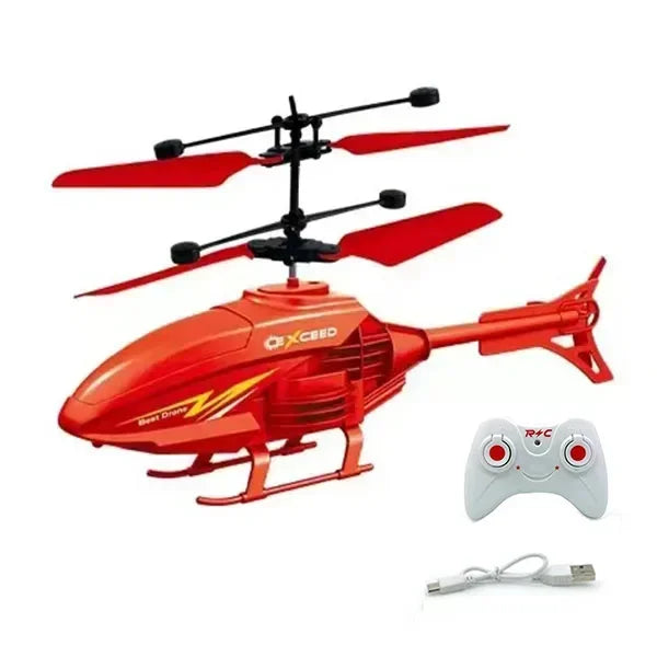 Crash Resistant Remote Control Aircraft Induction Helicopter Dual-mode Suspended Drone Toy with Lighting
