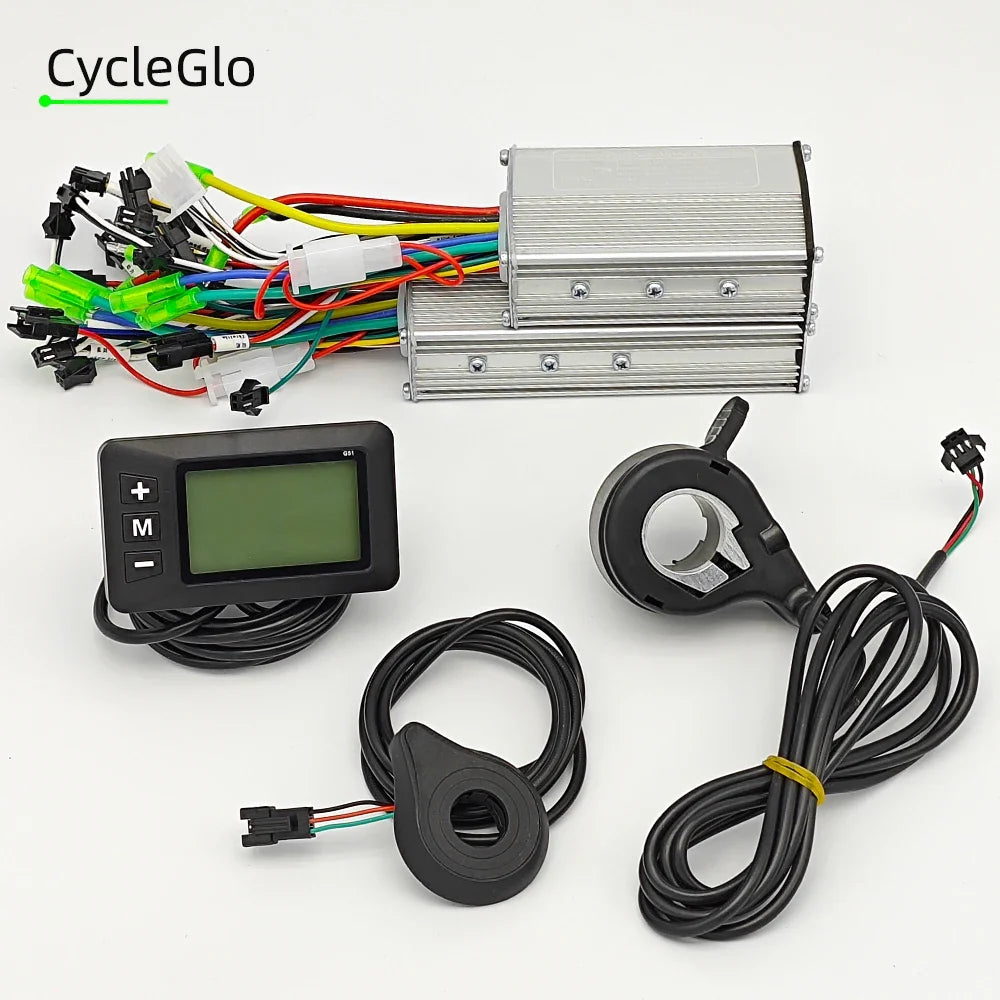 E-bike Brushless Motor Controller 24V 36V 48V 250W 350W with G51 LCD Display Kit Universal for Electric Folding Bike Scooter