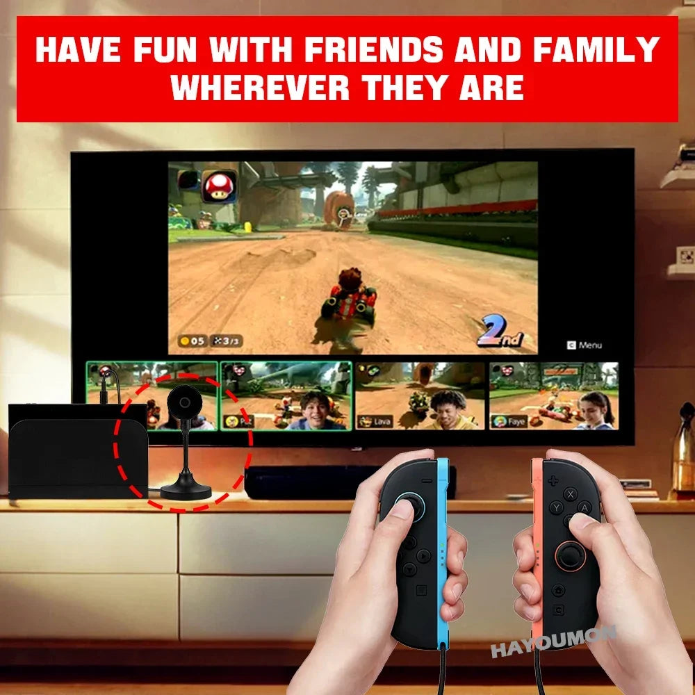 1080P HD Video Camera for Switch 2 Console with USB Type-C Port Desktop Non-Slip Video Capture Game Camera for PC Accessories