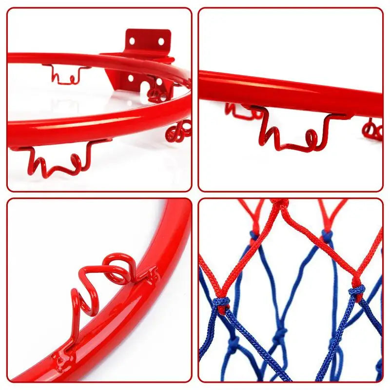 Indoor/Outdoor Wall Mounted Basketball Hoop with Net - Durable and Versatile Sports Equipment