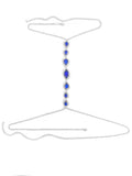 1pc Blue Droplet Fashion Body Chain Women's Chest Chain Summer Party
