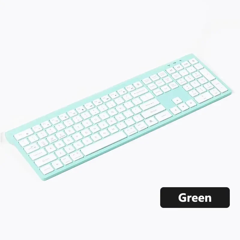 Bluetooth 5.0 & 2.4G Wireless Keyboard and Mouse Combo Multimedia Keyboard Mouse Set for iPad Macbook Android Laptop PC TV