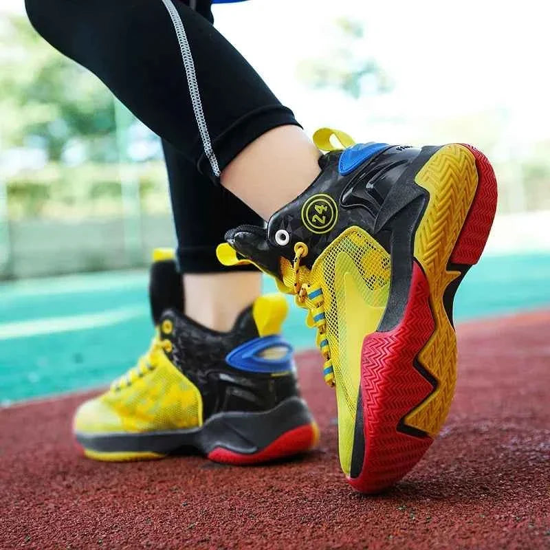 New Kids Basketball Shoes Boys Original Professional Men Field Breathable Gym Cushion Women Basketball Boots Tennis Sports Shoes