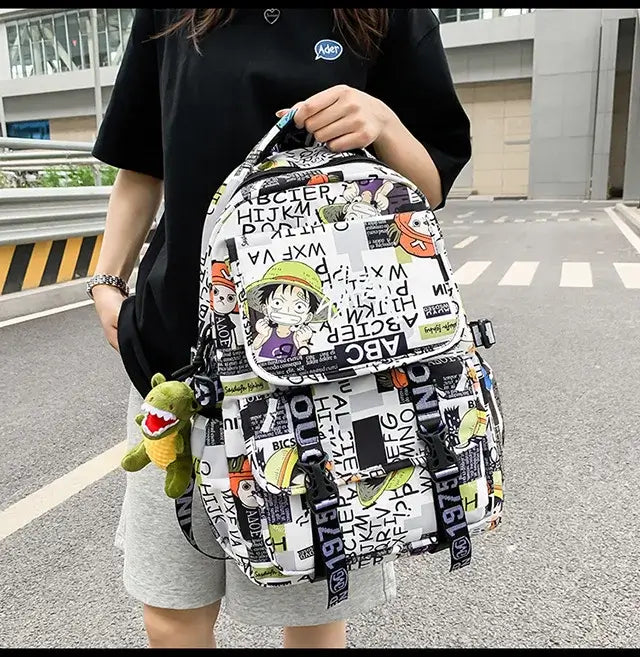 One Piece Luffy Backpack: High-Capacity Anime School Bag