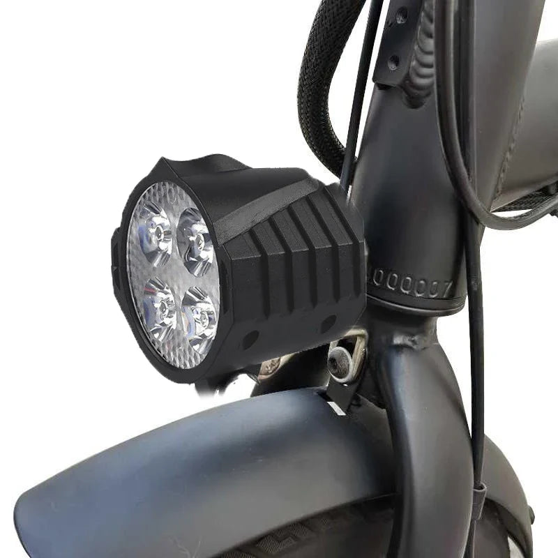 NEW E-Bike 12V 24V 36V 48V 60V 72V Electric Bicycle Light with Horn Waterproof IPX4 Headlight Horn Set Front Headlight Horn Set
