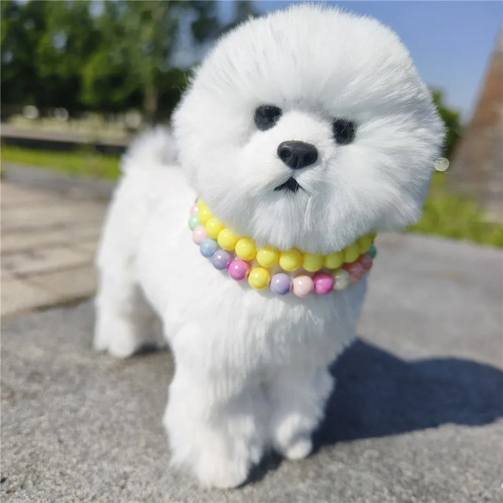 Dogs Necklace Extension Chain Design Pet Collar Fashion Dogs Faux Pearls Necklace Loop DIY Cat Dog Grooming Accessory