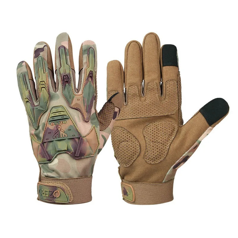 Tactical Gloves All Refers To Camouflage Thickened Stick-resistant Silicone Anti-collision Anti-slip Outdoor Riding Combat