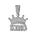 Men Hip Hop Crown with King Pendant Necklace with 13mm Crystal Cuban Chain HipHop Iced Out Bling Necklaces Fashion Charm Jewelry