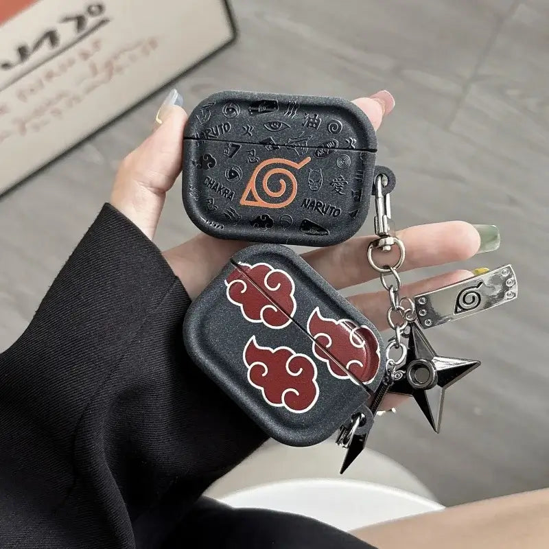 Naruto Akatsuki AirPods Case Shuriken Pendant Protective