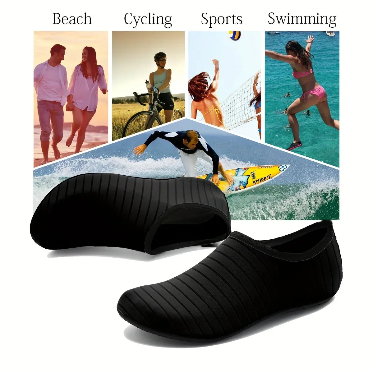 1 Pair Water Shoes Women Barefoot Socks Anti-Slip Quick-Dry Men Beach