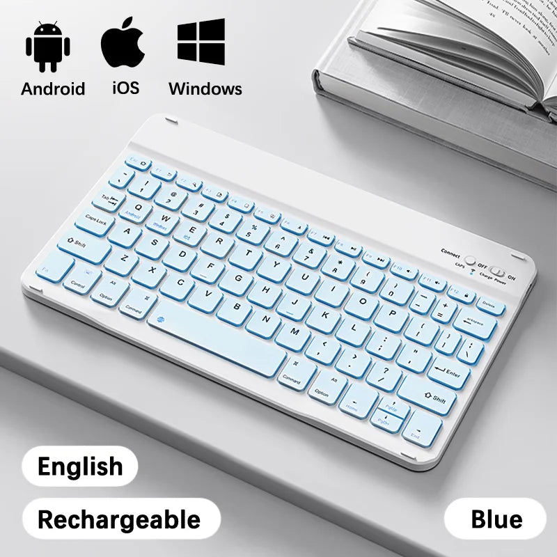 Wireless Bluetooth-compatible Keyboard For Android iOS Tablet Ultra-Thin 78 Keys Rechargeable Portable Compact Design for iPad