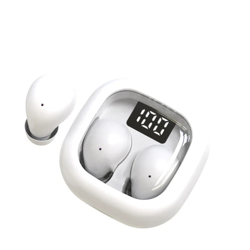 SK Small Headphones Wireless Bluetooth Headset Sport Sleeping Invisible Comfortable To Wear Bass Earbuds Earphone For All Phones