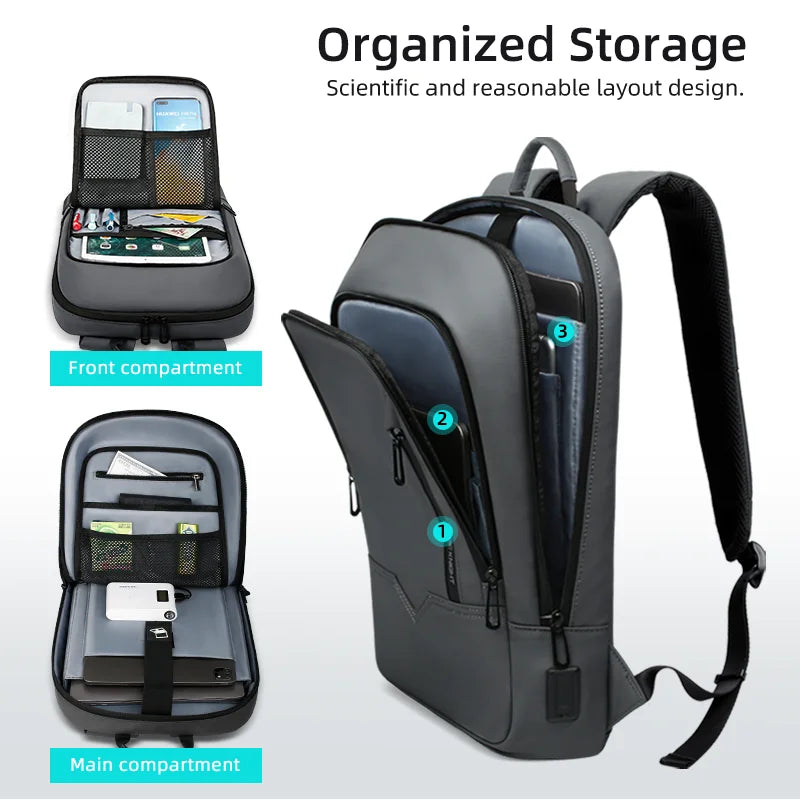 Heroic Knight Laptop Work Backpack Slim Men Waterproof Multifunctional 15.6"17" Business Trip Backpack Fashion Male School Bag