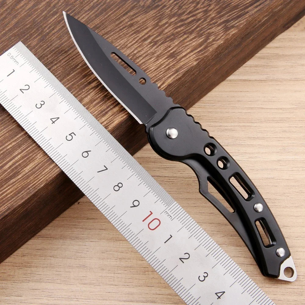 Stainless Steel Keychain Folding Knife Outdoor Carrying Knife Mirror Sharp Pocket Knife Fruit Knife Folding Knife