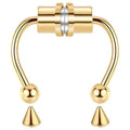 1/2/3/4/5pcs Fake Magnetic Stainless Steel Nose Rings, Non Piercing