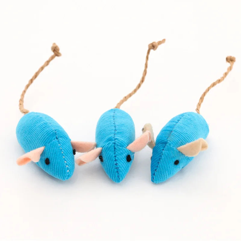 3-200 Pcs Rattle Cat Mouse Toys Also Prefilled Catnip Faux Fur Cat Toys Interactive Cat Game Catnip Toys for Cats Pet Products