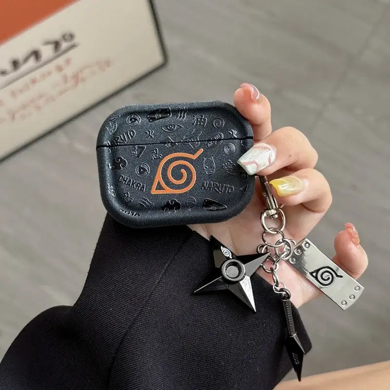 Naruto Akatsuki AirPods Case Shuriken Pendant Protective