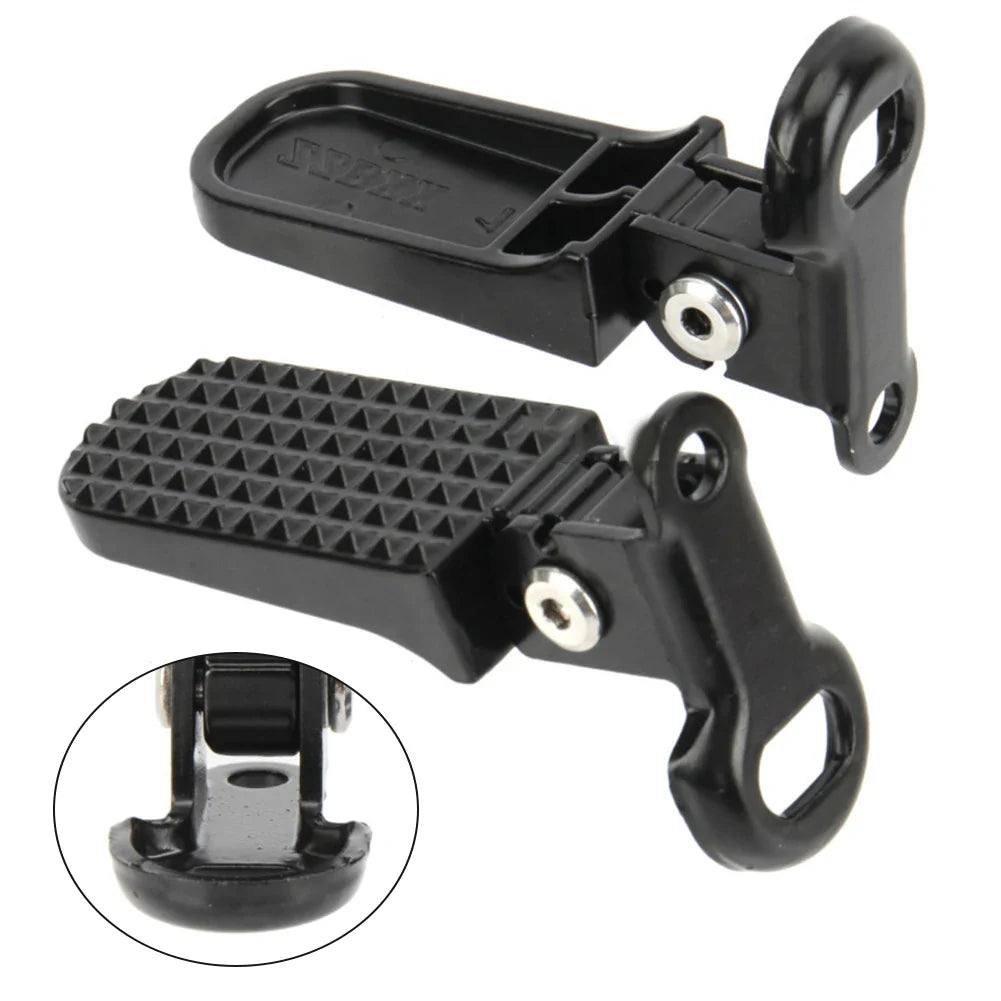 Bicycle Rear Pedal for Electric Bike Foldable Design Aluminum Alloy Material Anti Slip Pattern Wide Application
