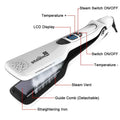 Wide Plate Steam Hair Straightener Temperature Controlled Perm