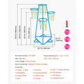 SucceBuy 4-Hoop Kids Basketball Hoop Stand with Adjustable Heights & 3 Balls for Boys Girls Indoor Outdoor Basketball Sport Toys
